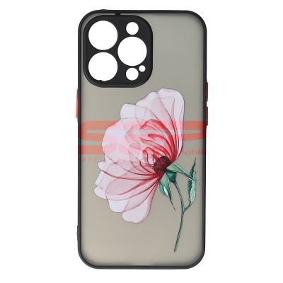 Husa iPhone 13 Pro, Plastic Dur cu protectie camera, Flower